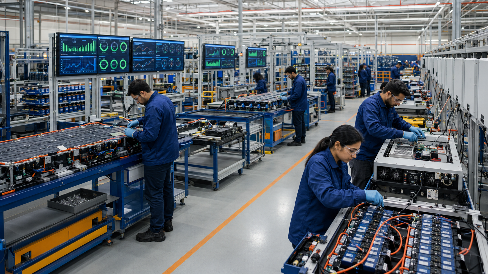 Battery production factory